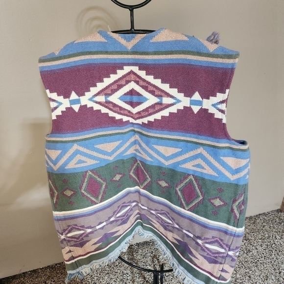 Head over Heels Aztek‎ Southwest Heavy Fringed Sz. XL Vest - Picture 5 of 6